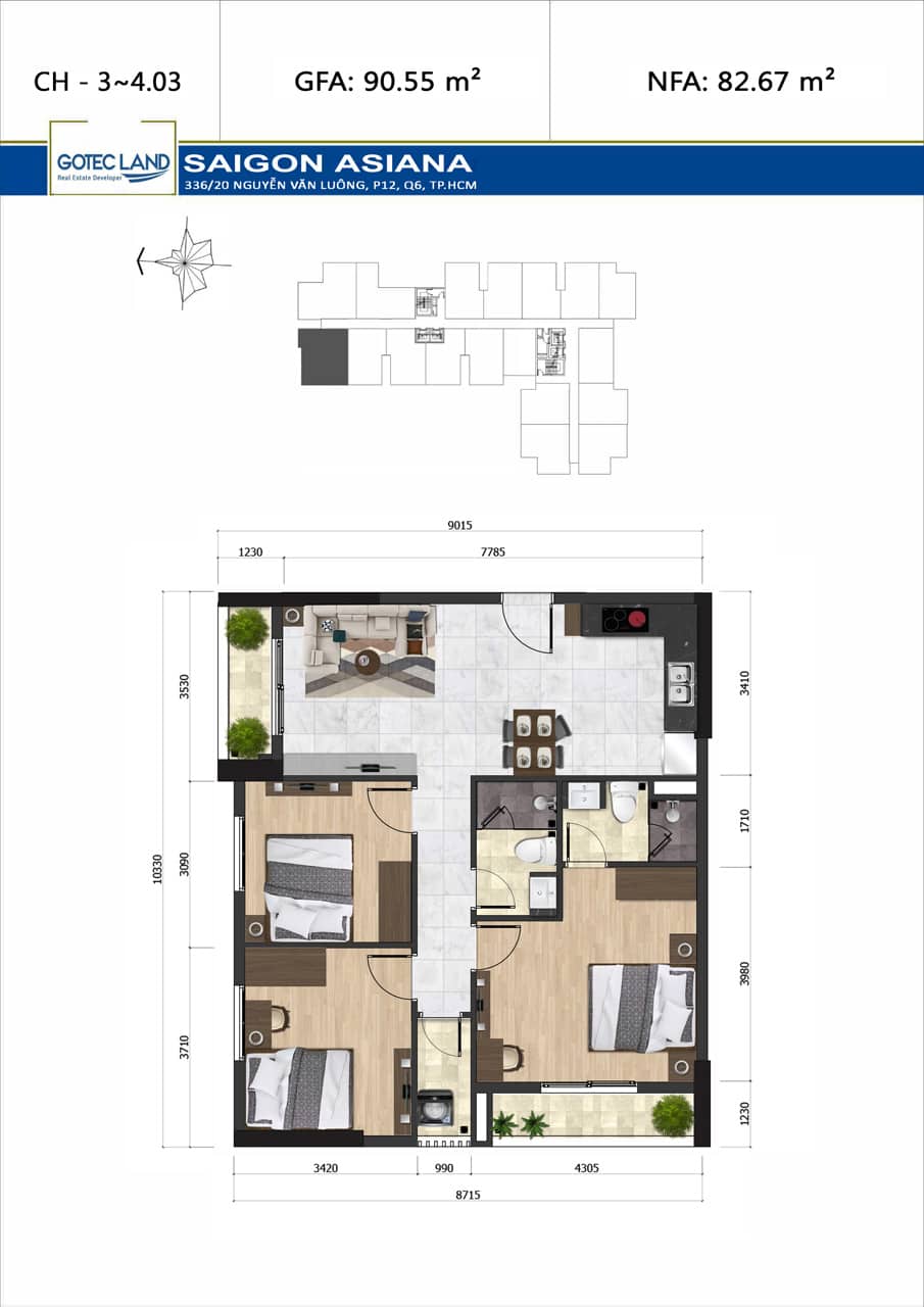 Mặt bằng CH-3.03