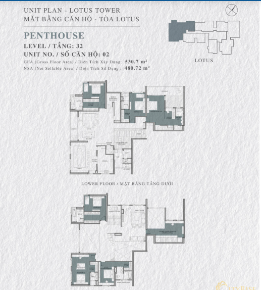 Mặt bằng Penthouse 02