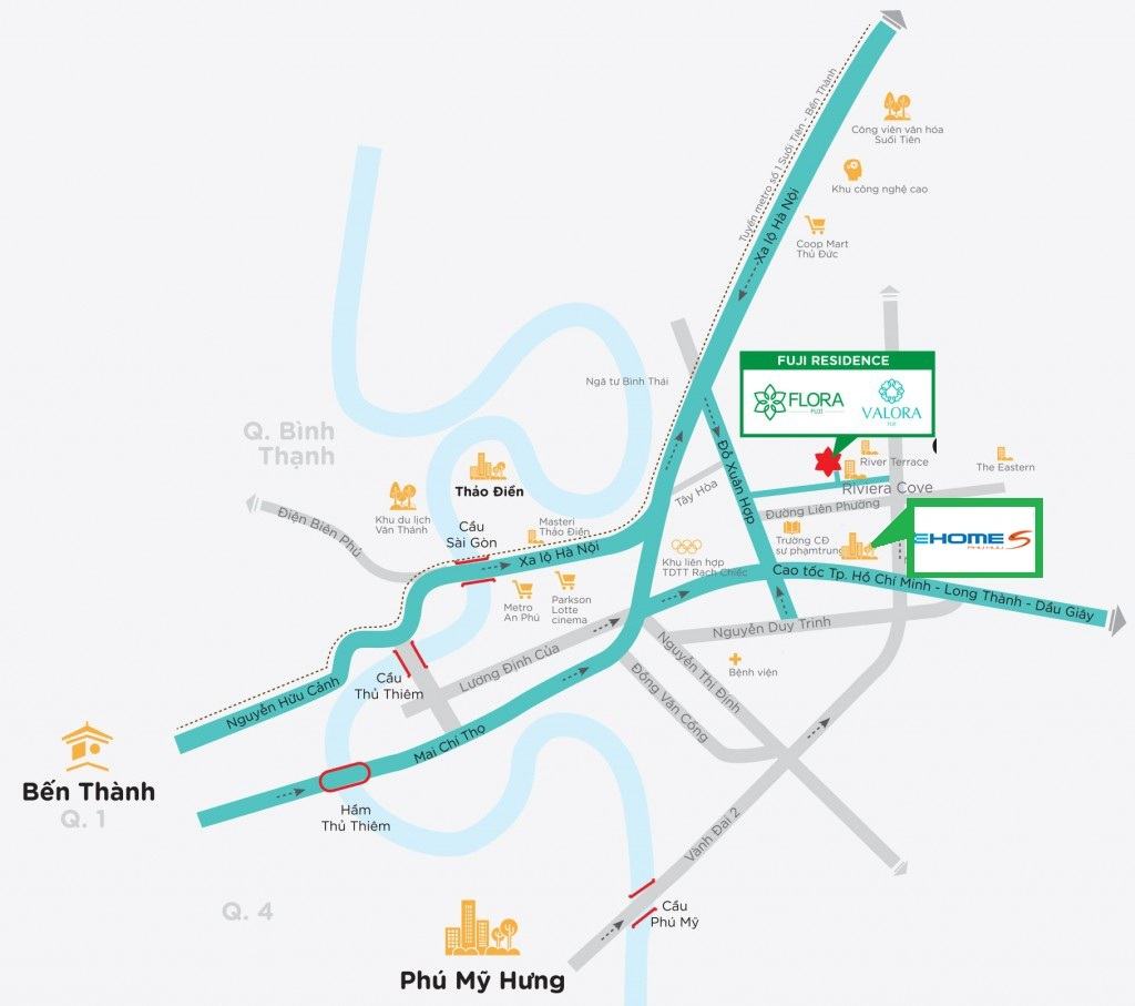Vị trí dự án EHome S Phú Hữu