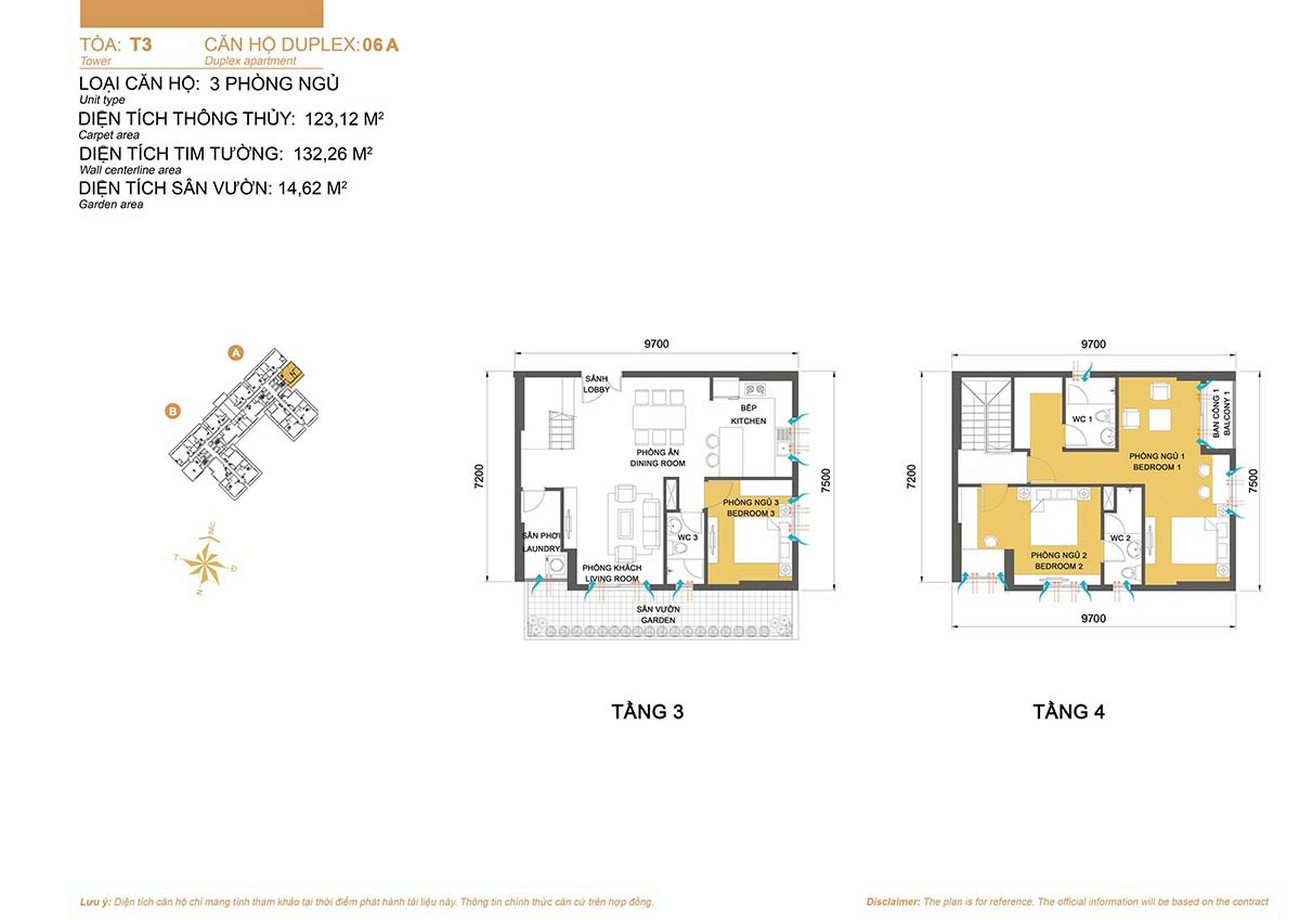 Mặt bằng Căn 06 A (Block T3)
